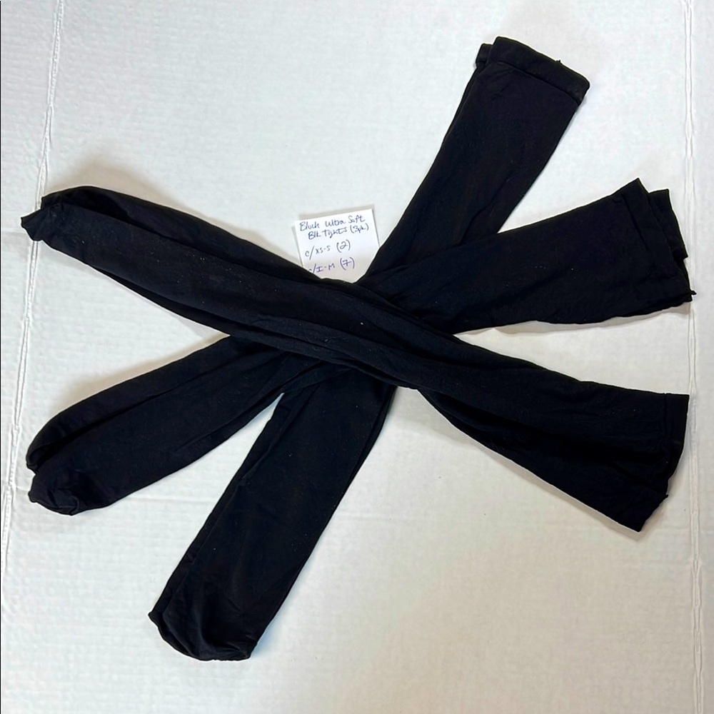 Bloch Kids’ Ultra-Soft Footed Dance Tights—Black; 3-Pack